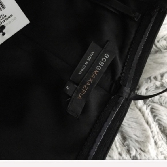 BCBG Black Silk babydoll Strapless Dress 2 NWT - Picture 7 of 7